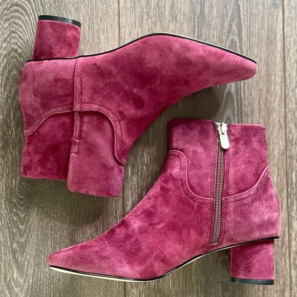 Draper James Shoes - Draper James Bethany Ankle Booties in Burgundy. Size 7. NWOT!